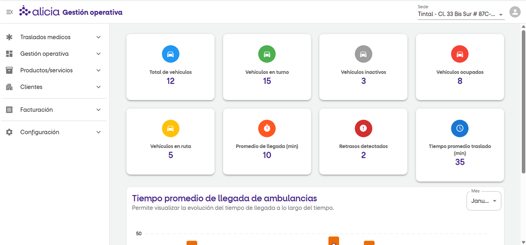 Vista operativa de Alicia para registrar atención domiciliaria
